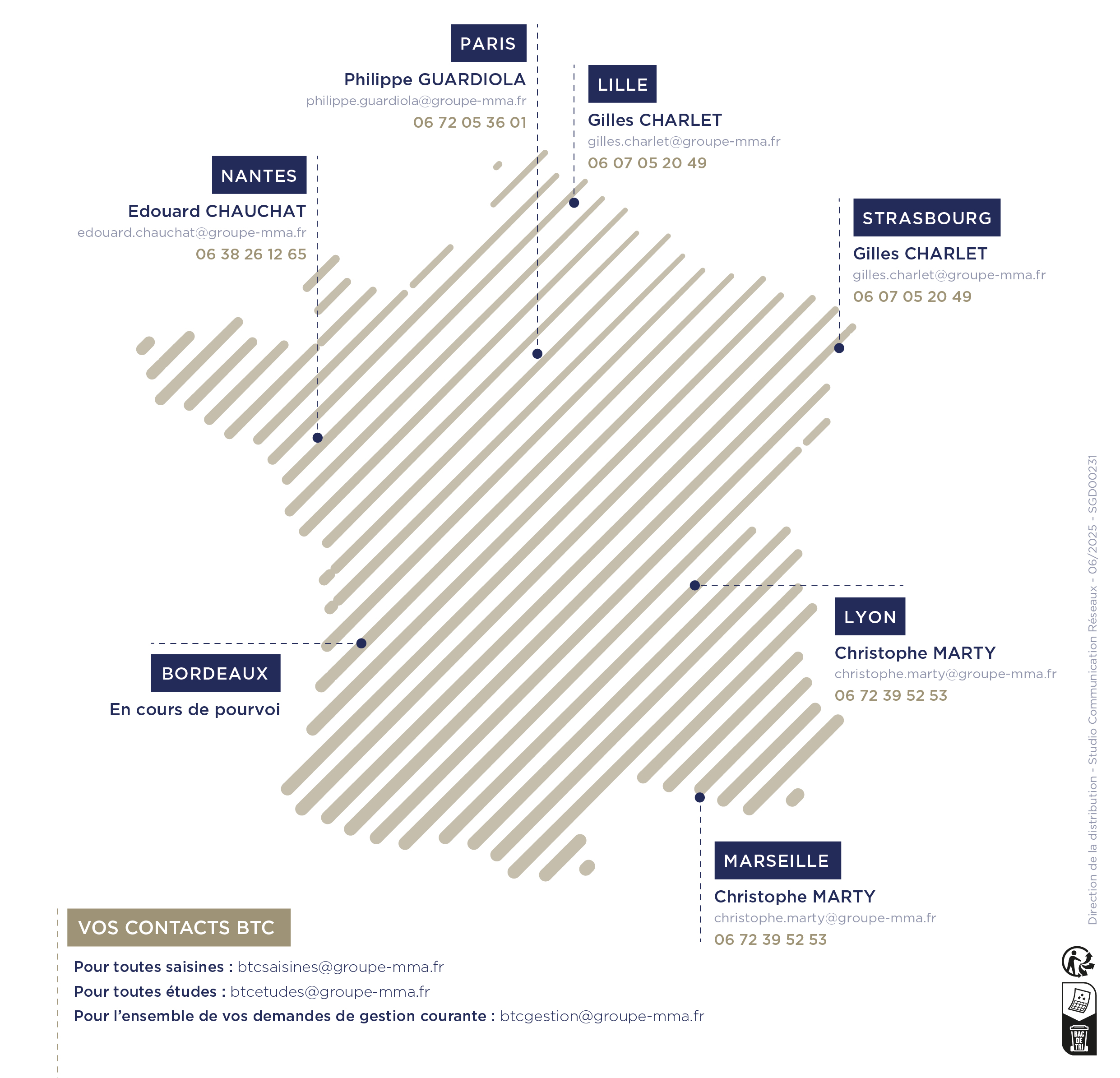 Carte de France avec localisation de nos IAPPE